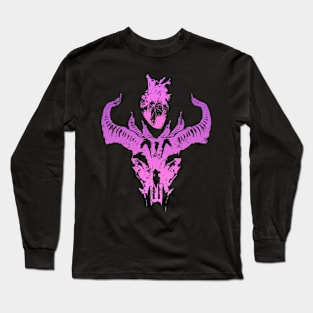 Devil and Heart - Pink Long Sleeve T-Shirt